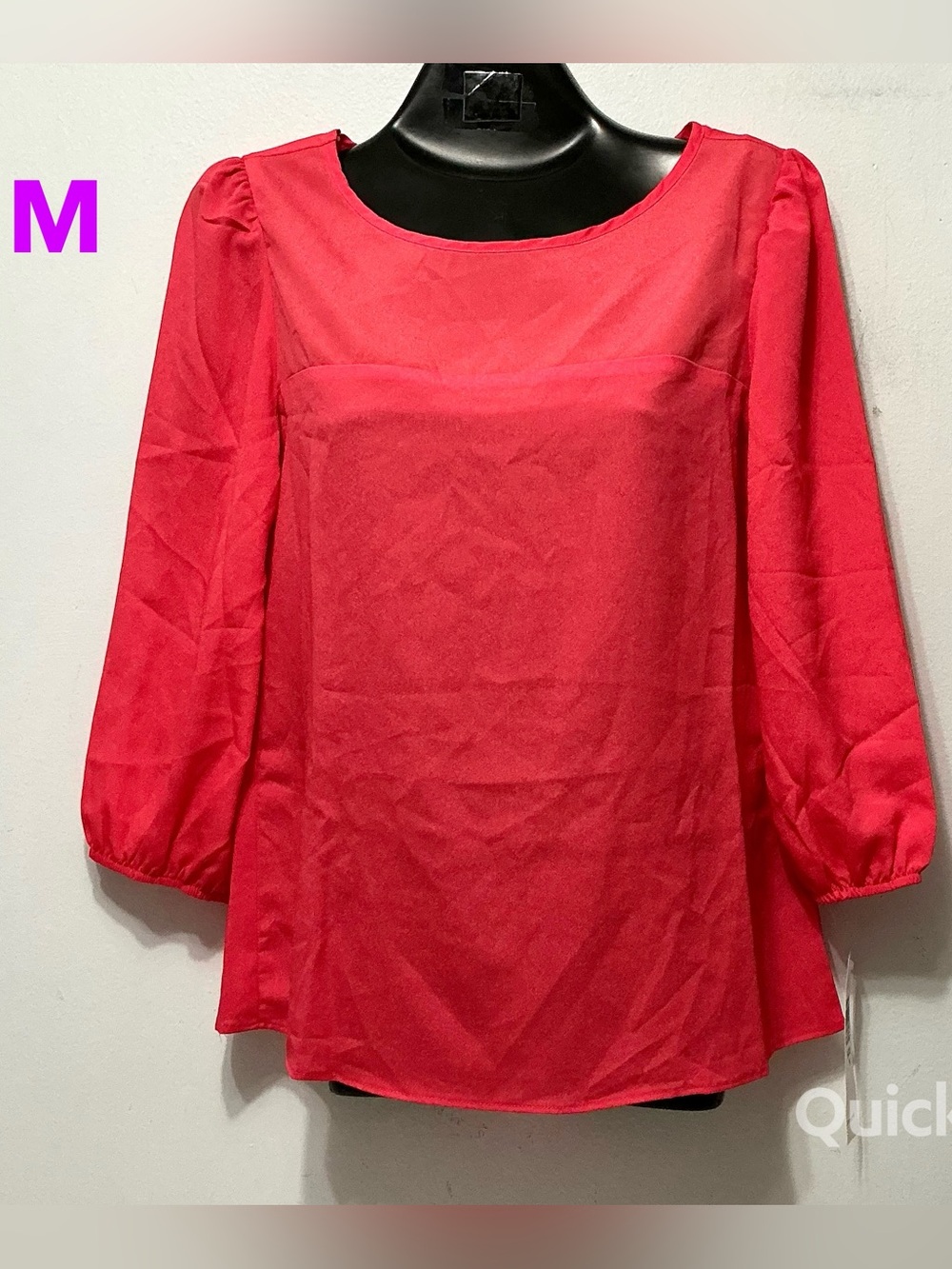 M - NWT Annalee + Hope Coral 3/4 Sleeve Top